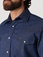 Cowboy Cut® Work Western Rigid Denim Long Sleeve Shirt Indigo