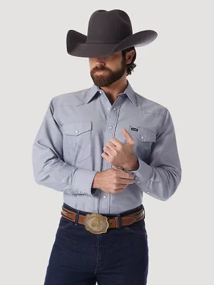 Cowboy Cut® Work Western Chambray Long Sleeve Shirt