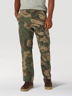 Wrangler® Men's Five Star Premium Relaxed Fit Flex Cargo Pant Green Brown Camo