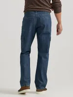 Wrangler® Denim Loose Fit Cargo Jean Medium Stonewash