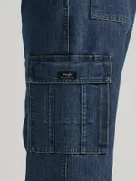 Wrangler® Denim Loose Fit Cargo Jean Medium Stonewash