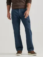 Wrangler® Denim Loose Fit Cargo Jean Medium Stonewash