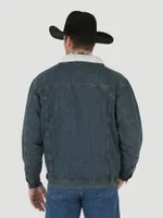 Wrangler® Western Sherpa Lined Denim Trucker Jacket Rustic