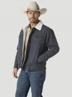 Wrangler® Western Sherpa Lined Denim Trucker Jacket Rustic