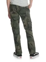 Boy's Slim Straight Stretch Cargo Pant (8-16) Forest Green Camo