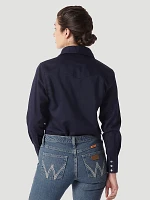 Wrangler® FR Flame Resistant Long Sleeve Solid Navy