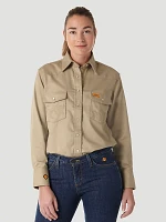 Wrangler® FR Flame Resistant Long Sleeve Solid Tan