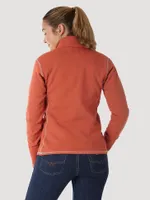 Women's Wrangler® Flame Resistant Long Sleeve Quarter-Zip Pullover Hot Sauce