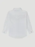 Girl’s Classic Long Sleeve Western Snap Shirt White