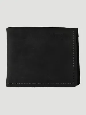 Mens Cut Edge Bi-fold Wallet:Brown:ONE SIZE