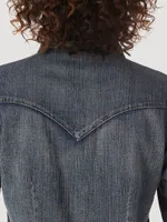 Women’s Long Sleeve Western Snap Denim Top