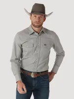 Premium Performance Advanced Comfort Cowboy Cut® Long Sleeve Spread Collar Solid Shirt Cement