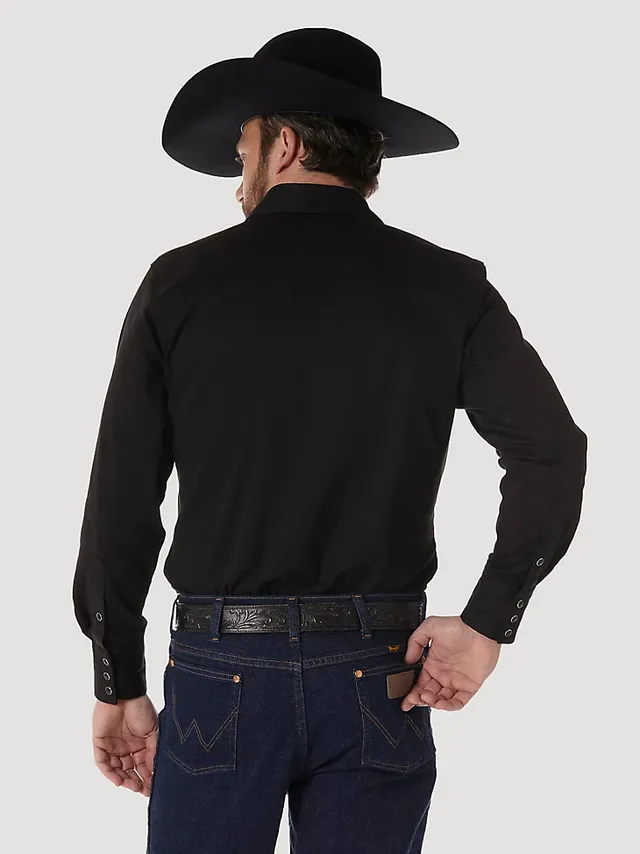 Premium Performance Advanced Comfort Cowboy Cut® Long Sleeve Spread Collar  Solid Shirt in Cement