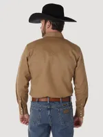 Cowboy Cut® Firm Finish Long Sleeve Western Snap Solid Work Shirt Rawhide