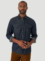 Men's Denim Western Snap Front Shirt Rinse