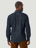 Men's Denim Western Snap Front Shirt Rinse