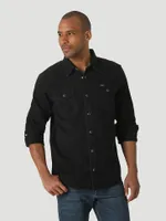 Men's Denim Western Snap Front Shirt Black