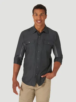 ATG by Wrangler™ Men's Mix Material Shirt Black