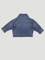 Baby Boy Long Sleeve Classic Denim Jacket Dark Blue