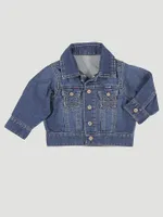 Baby Boy Long Sleeve Classic Denim Jacket Dark Blue