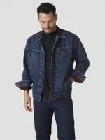 Wrangler Rugged Wear® Flannel Lined Denim Jacket Antique Navy