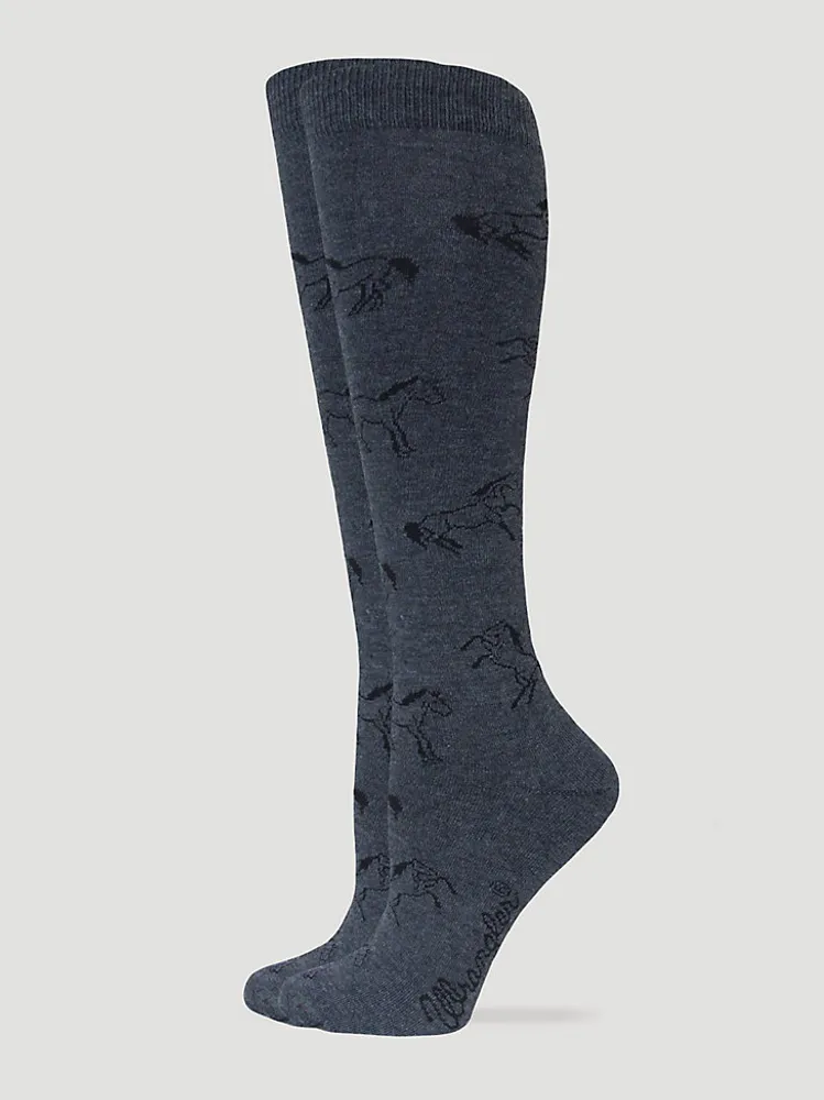 Women's Horse Boot Sock Charcoal