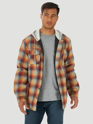Men's Wrangler® Authentics Quilted Flannel Shirt Red/Yellow