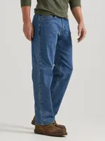 Wrangler Authentics Men's Relaxed Fit Comfort Flex Jean Light Stonewash