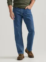 Wrangler Authentics Men's Relaxed Fit Comfort Flex Jean Light Stonewash