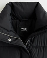 YPB Legging-Friendly Satin Puffer Vest