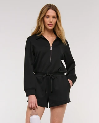 YPB neoKNIT Long-Sleeve Half-Zip Romper