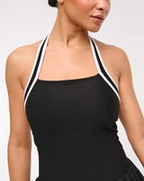 YPB motionTEK Halter Bubble Hem Mini Dress