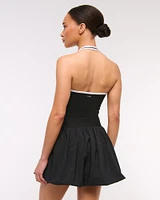 YPB motionTEK Halter Bubble Hem Mini Dress