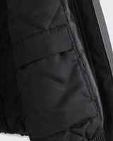 YPB Bubble Hem Vegan Leather Jacket