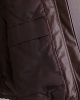 YPB Bubble Hem Vegan Leather Jacket