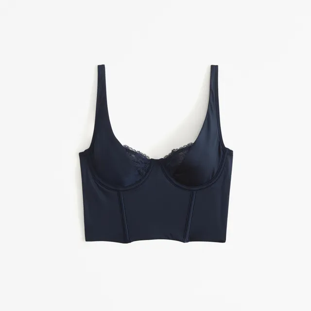 Abercrombie & Fitch Satin Sculpt Strapless Corset Top