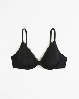 Lace and Satin Underwire Bralette