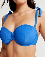 Curve Love Tie-Strap Underwire Bikini Top