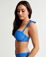 Curve Love Tie-Strap Underwire Bikini Top
