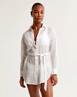 Gauzy Beach Mini Dress Coverup