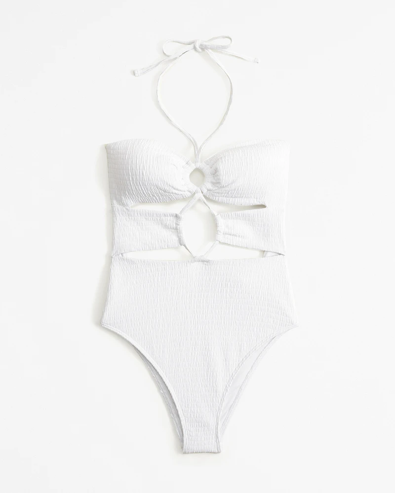 Halter O-Ring One-Piece Swimsuit