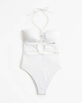 Halter O-Ring One-Piece Swimsuit