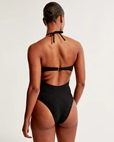 Halter O-Ring One-Piece Swimsuit