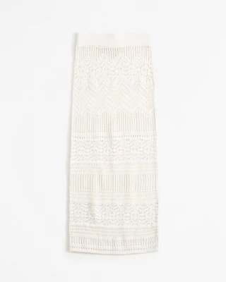 Crochet-Style Maxi Skirt Coverup