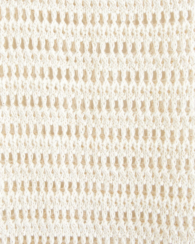 Crochet-Style Midi Dress Coverup
