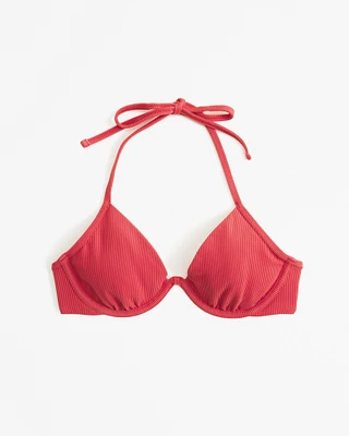 Halter Triangle Underwire Bikini Top