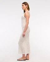 Crochet-Style Maxi Dress Coverup