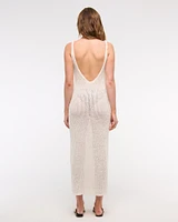 Crochet-Style Maxi Dress Coverup