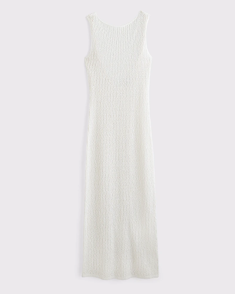 Crochet-Style Maxi Dress Coverup