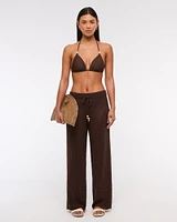 Mid Rise Crochet-Style Coverup Pant